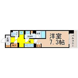 ラフィシア上前津 1Kの間取図画像
