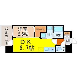 エステムコート名古屋サウスプレミオ 1DKの間取図画像