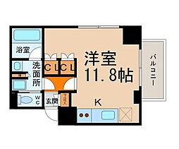 カスタリア栄 1Kの間取図画像