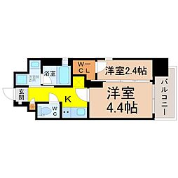 シーズンフラッツ矢場 2Kの間取図画像