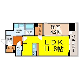 URBAN-HEALHISAYAODORIPARK 1LDKの間取図画像