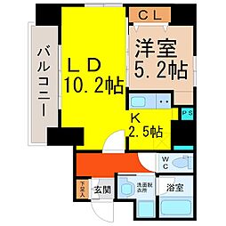 パーチェパラッツォ 1LDKの間取図画像