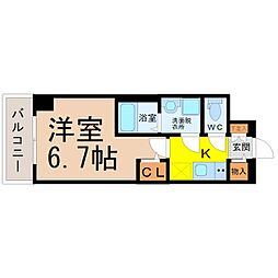 S-RESIDENCE熱田 1Kの間取図画像