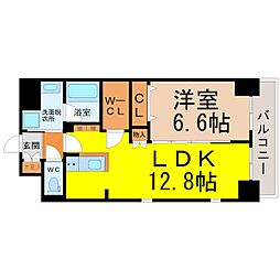 Herencia千代田 1LDKの間取図画像