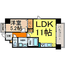 FREAHARA 1LDKの間取図画像
