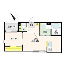 (仮称)呼続一丁目(4)コーポ 1LDKの間取図画像