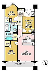 ソフィエスタワー船橋 2SLDKの間取図画像