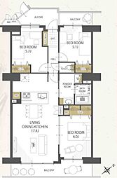 間取図画像 3LDK