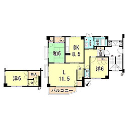 ハイム北野Ｂ棟 1階