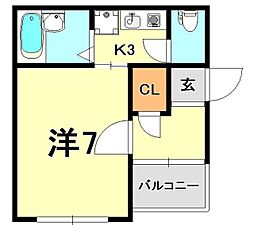 間取図画像 1K