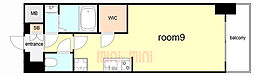 ファーストフィオーレ神戸ピアチェーレ 9階1Kの間取り