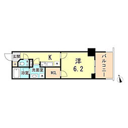 とけいや館　北野坂 4階1Kの間取り