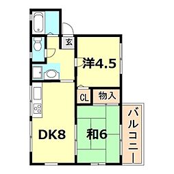 間取図画像 2DK
