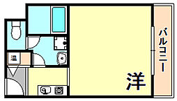 ＩＰＳＸ　ＥＡＳＴ 10階ワンルームの間取り