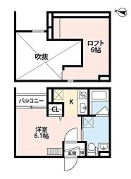 ｍａｉｓｏｎ　ｄｅ　ｃｅｒｃｌｅ 2階1Kの間取り
