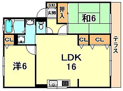 間取図画像 2LDK