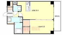 ファーストフィオーレ東灘 5階1LDKの間取り