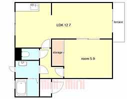 間取図画像 1LDK