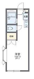 レオパレスタイノハタ 1Kの間取図画像