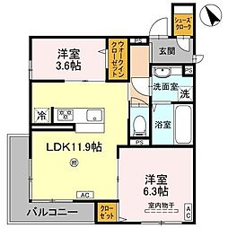 間取図画像 2LDK