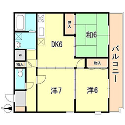 ハイム屋敷本 3DKの間取図画像