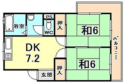 間取図画像 2DK