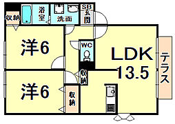 間取図画像 2LDK