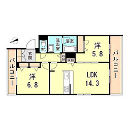 間取図画像 2LDK