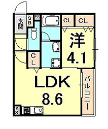 間取図画像 1LDK