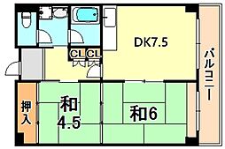 間取図画像 2DK