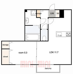 間取図画像 1LDK