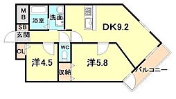 間取図画像 2DK