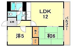 リアライズ高尾 2LDKの間取図画像