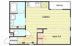 Glicina東園田lindo(グリシーナ東園田リンド) 2階/201