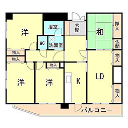 井本マンション 4LDKの間取図画像