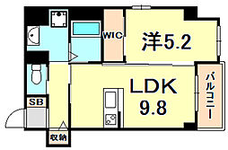 アルカディア 1LDKの間取図画像
