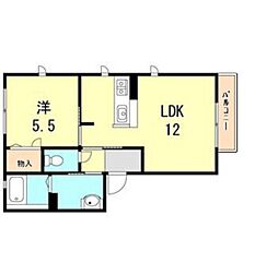 ディアス・アン 1LDKの間取図画像