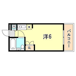 シティゴールド 1Kの間取図画像