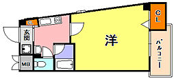 MASANI三宮 1Kの間取図画像