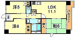 リヴェール御影 3LDKの間取図画像