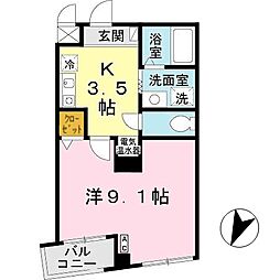マグノリアパレス 1Kの間取図画像