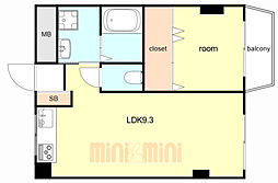 ホリオマンション 1LDKの間取図画像