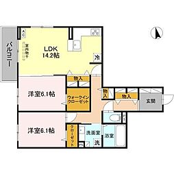 FIELD COURT 2LDKの間取図画像