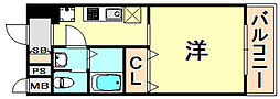 CITYSPIRE新神戸 1Kの間取図画像