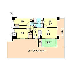 コスモシティ兵庫駅前 4LDKの間取図画像