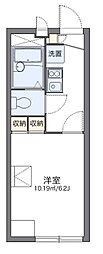 レオパレス香蘭 1Kの間取図画像