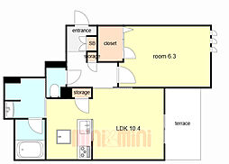 シャーメゾンプルミエ門戸厄神 1階