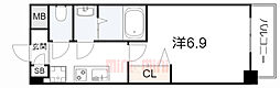 アドバンス神戸レイソレ 1Kの間取図画像