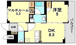 エステムプラザ神戸西4インフィニティ 1SDKの間取図画像