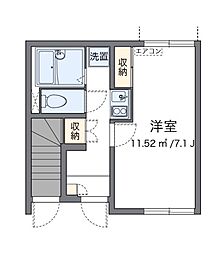 リッツハウス・中道 1Kの間取図画像